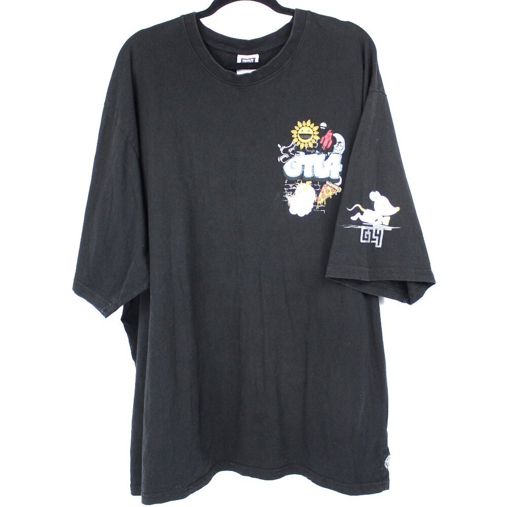 GTL4 BLACK MEN'S/UNISEX GRAFFITI GRAPHIC ART "GOOD THINGS" T-SHIRT SIZE 5XB